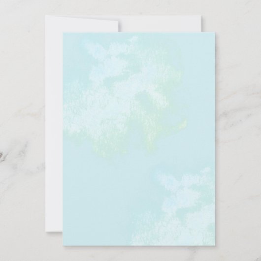 Türkis Moderne Hochzeit Beide Eltern 2 Ort Einladung (Rückseite)