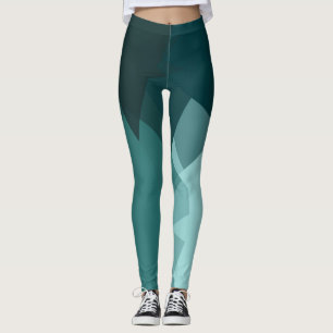Türkis-modernes geometrisches Muster Leggings
