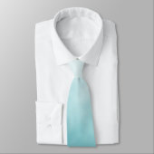 Türkis monochromatisches Ombre Wedding Neck Tie Krawatte (Gebunden)
