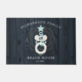 Türkis-Monogramm an der Küste Fußmatte (Vorderseite)