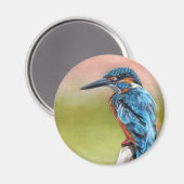 Türkis Morning Kingfisher Bird Magnet (Vorderseite/Rückseite)