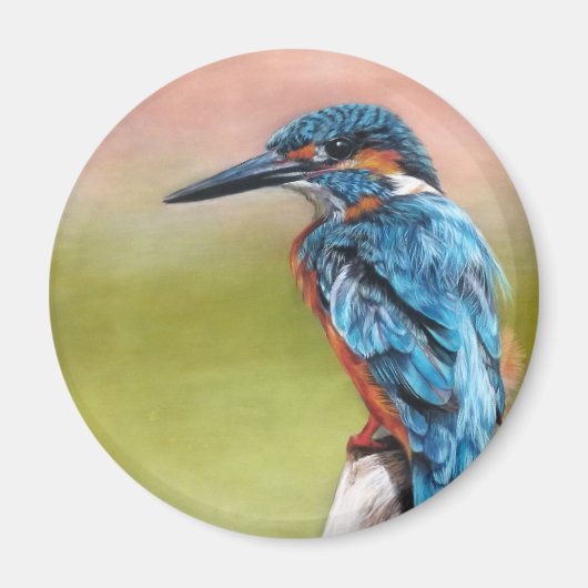 Türkis Morning Kingfisher Bird Magnet (Vorne)