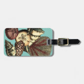 Türkis-Muschel und rote Korallen-Sammlung Gepäckanhänger (Vorderseite horizontal)