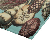 Türkis-Muschel und rote Korallen-Sammlung Schneidebrett (Ecke)