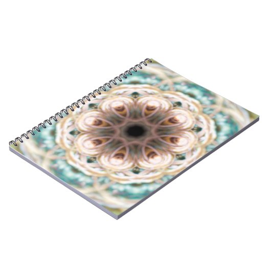 Türkis-Muschelmandala-Raum-Zeitschrift Notizblock (Linke Seite)