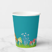 Türkis Mushroom Fairy Party Cups Pappbecher (Rückseite)