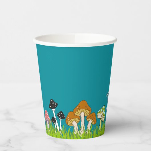 Türkis Mushroom Fairy Party Cups Pappbecher (Links)