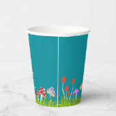 Türkis Mushroom Fairy Party Cups Pappbecher (Rechts)