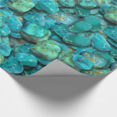 Türkis-Muster-Packpapier Geschenkpapier (Ecke)