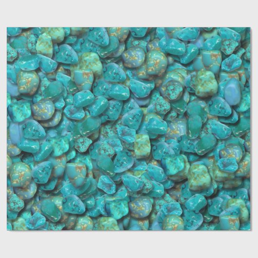 Türkis-Muster-Packpapier Geschenkpapier (Flach)