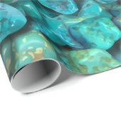 Türkis-Muster-Packpapier Geschenkpapier (Rolleneckpunkt)