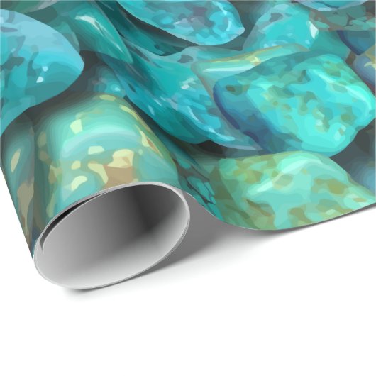 Türkis-Muster-Packpapier Geschenkpapier (Rolleneckpunkt)