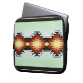 Türkis-Muster-Vektor Mexikos aztekischer Stammes- Laptopschutzhülle (Vorderseite Links)