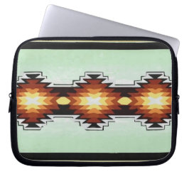 Türkis-Muster-Vektor Mexikos aztekischer Stammes- Laptopschutzhülle