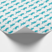 Türkis-mutiges Mod-GoGo Mädchen Geschenkpapier (Ecke)