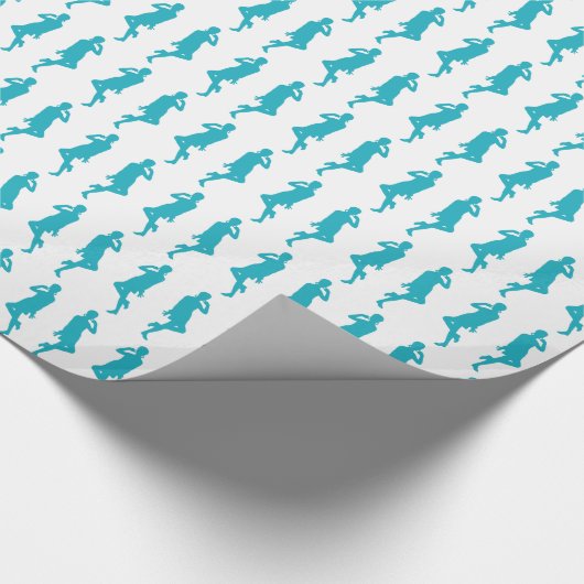 Türkis-mutiges Mod-GoGo Mädchen Geschenkpapier (Ecke)