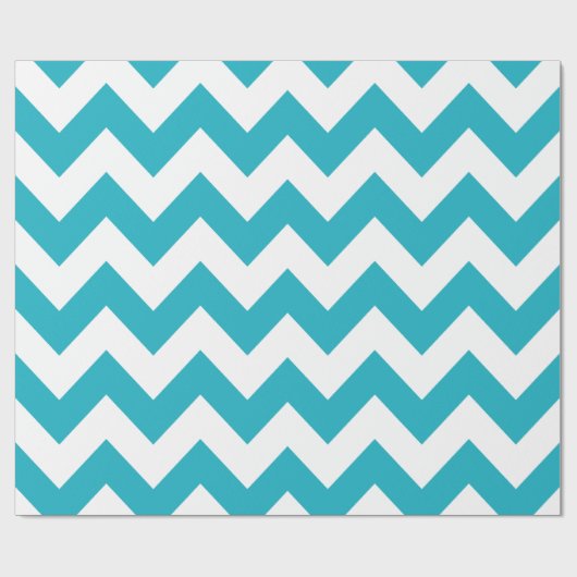 Türkis-mutiges Zickzack Geschenkpapier (Flach)