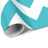 Türkis-mutiges Zickzack Geschenkpapier (Rolleneckpunkt)