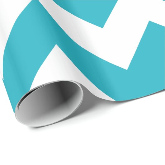 Türkis-mutiges Zickzack Geschenkpapier (Rolleneckpunkt)