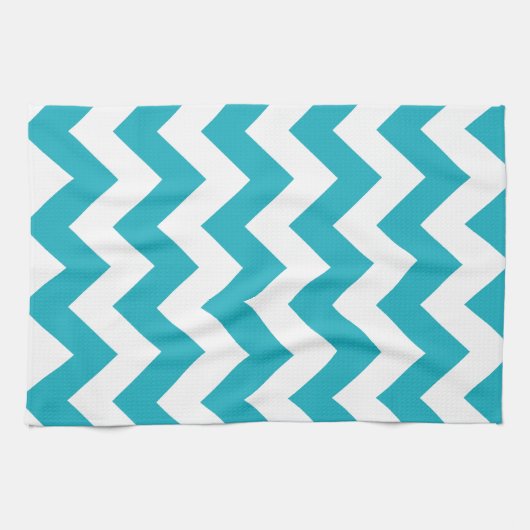 Türkis-mutiges Zickzack Küchentuch (Horizontal)