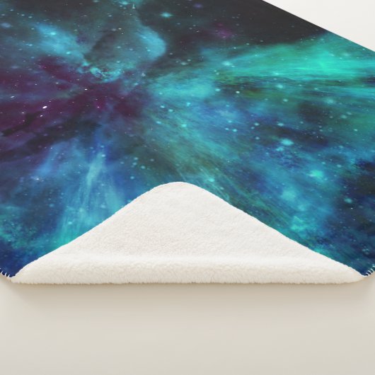 Türkis N Lila Nebel Sherpadecke (3/4)