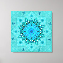 Türkis Natur Mandala Canvas Print Leinwanddruck