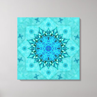 Türkis Natur Mandala Canvas Print Leinwanddruck