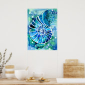 Türkis Nautilus Poster (Küche)