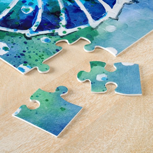 Türkis Nautilus Puzzle (Seite)