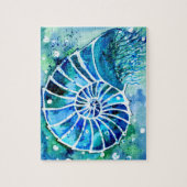 Türkis Nautilus Puzzle (Vertikal)