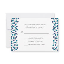 Türkis Navy Gray Polka Dot Wedding Response