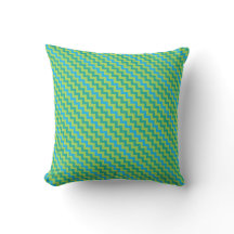 Türkis, Neon Green und Aquamarine Diagonal Chevron