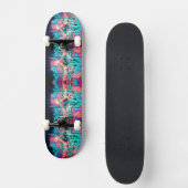 Türkis Neon Melt Skateboard (Vorderseite)