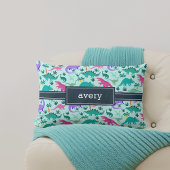 Türkis | Niedlich farbige Dinosaurier Muster Kids Lendenkissen