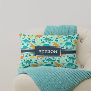 Türkis Niedlich farbige Dinosaurier Muster Kids Lendenkissen