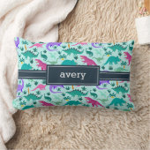 Türkis | Niedlich farbige Dinosaurier Muster Kids Lendenkissen (Decke)