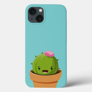 Türkis   Niedlich Kawaii Lächelnde Kaktus Case-Mate iPhone Hülle