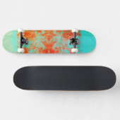 Türkis Ombre Briefmarke Skateboard (Horizontal)
