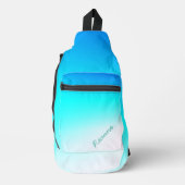 Türkis Ombre Crossbody Bag (Vorderseite)