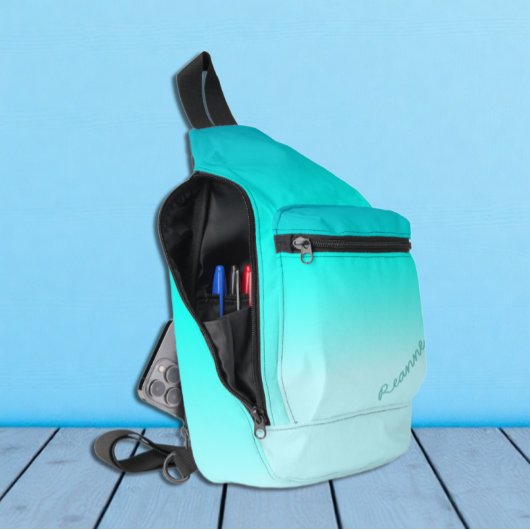 Türkis Ombre Crossbody Bag