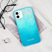 Türkis Ombre Mandala Personalisiert Monogram