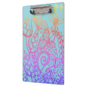 Türkis Ombre rainbow Butterfly Klemmbrett (Links)