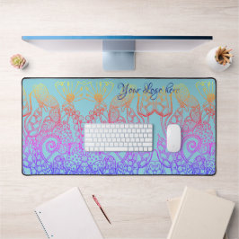 Türkis Ombre rainbow Butterfly Schreibtischunterlage