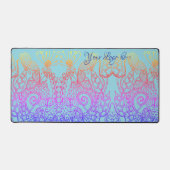 Türkis Ombre rainbow Butterfly Schreibtischunterlage (Vorderseite)