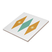 Türkis Orange Diamonds Cream Stars Mitte Jahrhunde Fliese (Seite)
