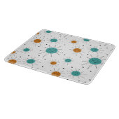 Türkis Orange Franziskanische Sternexplosion Mitte Schneidebrett (Ecke)