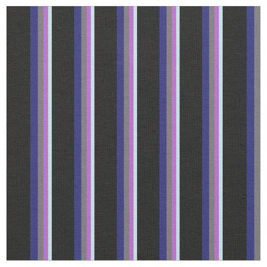 Türkis, Orchid, Dim Grau, Midnight Blue und Black Stoff (Nahaufnahme)