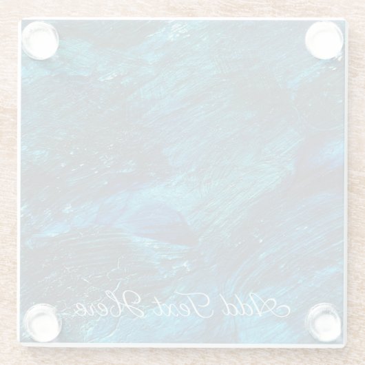 Türkis Paint Sparkle Glasuntersetzer (Rückseite)