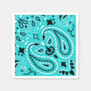 Türkis-Paisleybandana-Schal GRILLEN Serviette