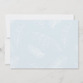 Türkis-Palm-Blätter Tropical Beach Hochzeit Einladung (Rückseite)